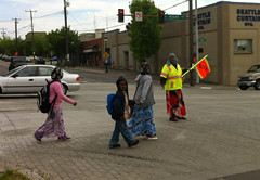 Awesome crossing guard at 12th & Yesler