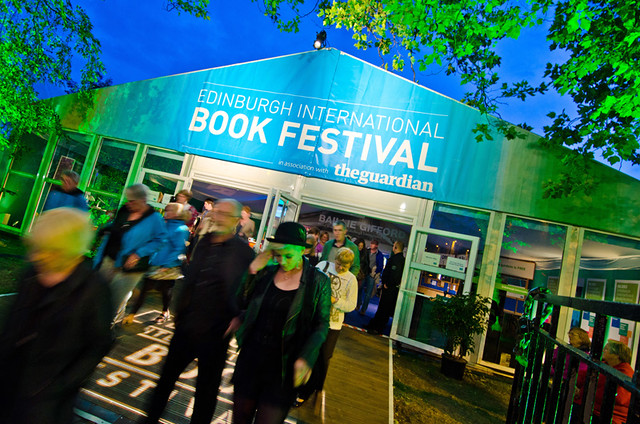 Book Festival entrance at night