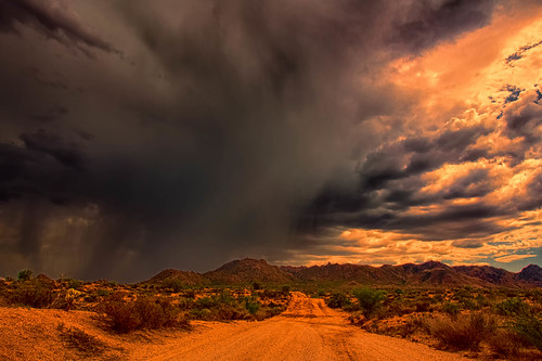 Monsoon storm in the Arizona Desert