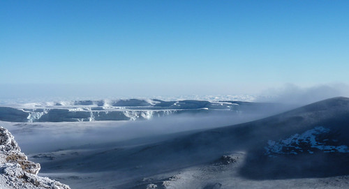 africa ice kilimanjaro tanzania volcano glacier crater summit