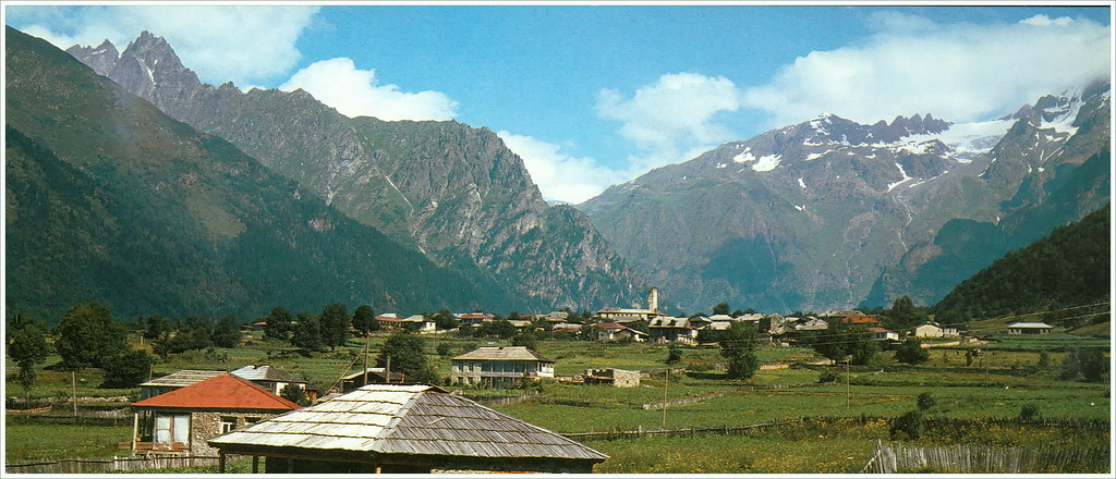 Georgia Svaneti year 1983. Ushba village