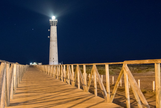 Nightime Walkway to Faro De Jandia (Lighthouse)