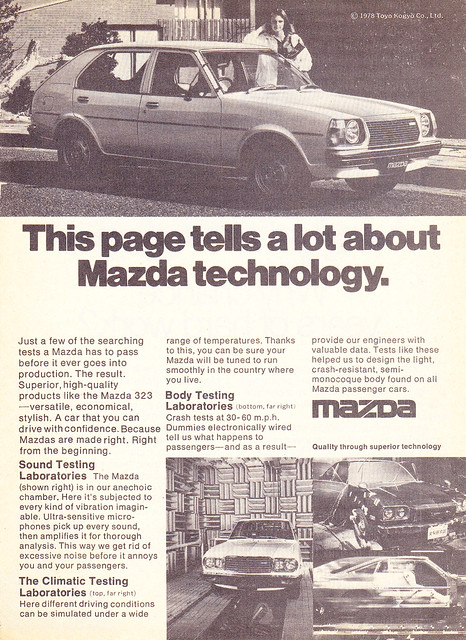 1978 Mazda 323 5 Door Hatchback Aussie Original Magazine Advertisement