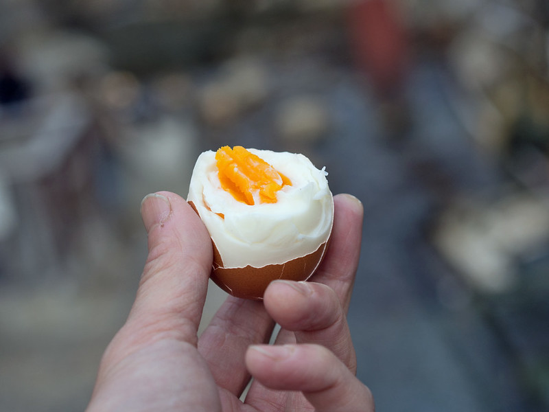 Boiled Egg That Is Cooked in Onsen (Hot-Spring)