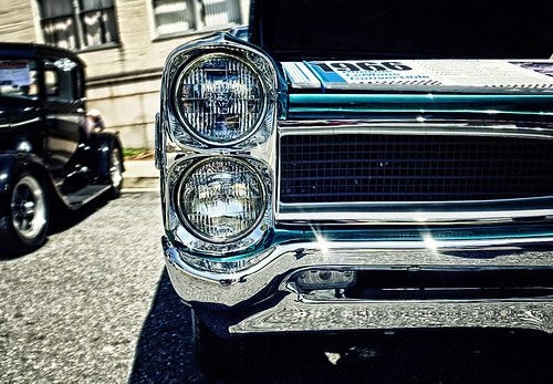 auto street city classic car wheel festival la town spring automobile ride angle perspective maryland convertible 1966 retro grill mans chrome headlight pontiac bumber towson toshio x100 lamans pontiaclamans towsontownspringfestival fujix100