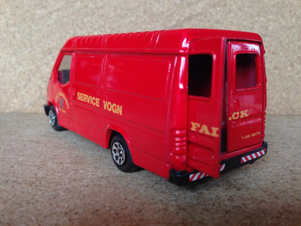 Corgi Ford Transit, Falck (Denmark) Fire Service, Service Van - Die Cast Metal Miniature Scale Model Emergency Services Vehicle