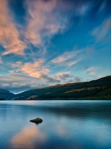 uk sunset lake mountains clouds scotland dusk stirling perthshire pies colourful callander landscaoe canon1740f4 lochlubnaig trossacks canon5dmk3 markmullenphotography