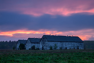 Sunset at the barns