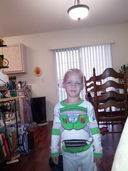 Buzz Lightyear with his new buzz cut.