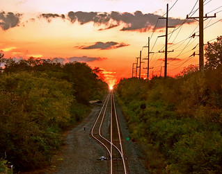 Sun at the End of the Tracks