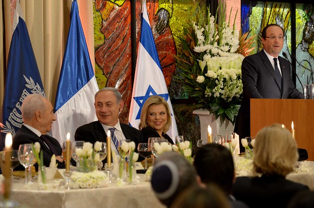 State Dinner for French President Hollande at President Peres' Official Residence