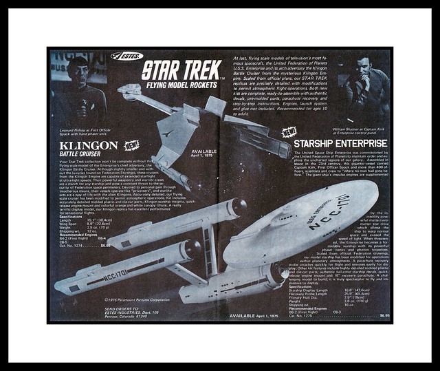 Estes Star Trek Model Rockets Brochure, 1975