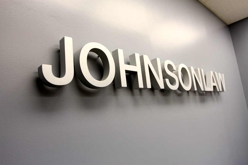 Johnson Law - Fabricated Corporate Logo - Chicago
