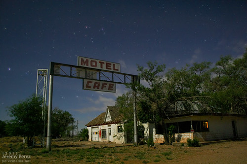 landscape route66 texas nightscape ghosttown glenrio