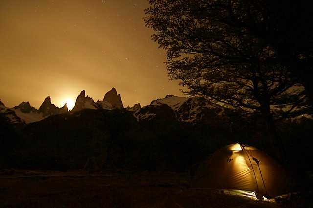Sleeping with the Fitz Roy. El Chalten. Patagonia. Argentina.