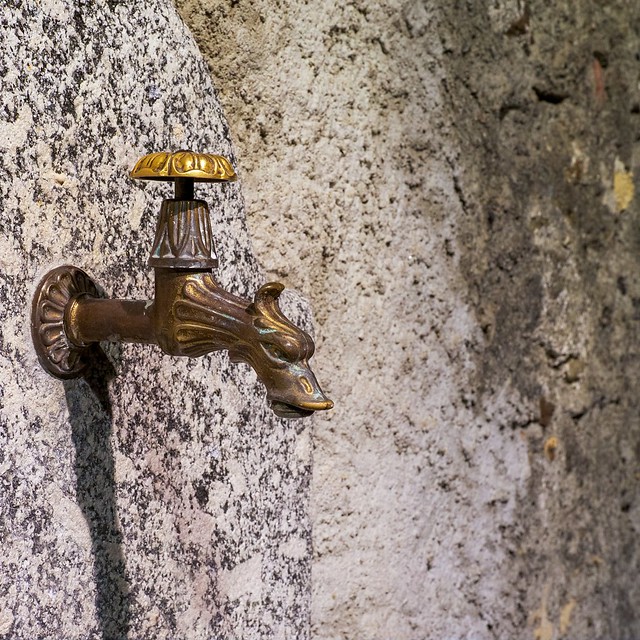 Fountain tap, lake Como, Italy