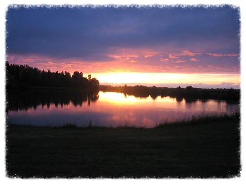 Sunset near La Rochelle by KeithEdinburgh, Handheld shot taken a few years ago whilst on holiday in France.la rochelle