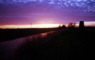 Sunset over the Fens with Poundland Film