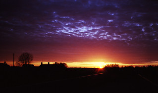 Fenland Sunset with Poundland Film