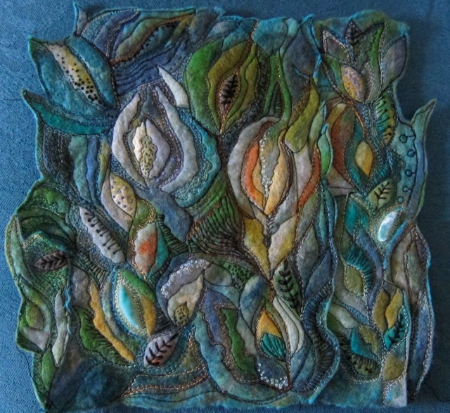 Embroidered felt about 10 inches square