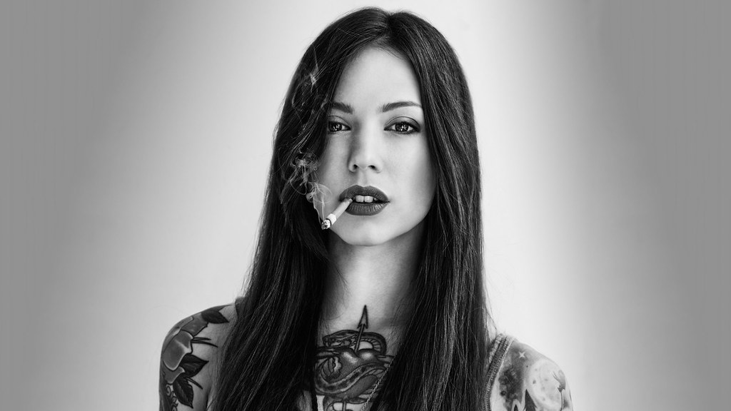 Tattoo Girl Smokes HD Wallpaper - a photo on Flickriver