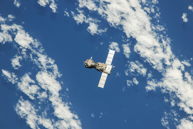 The Soyuz TMA-08M Spacecraft Departs