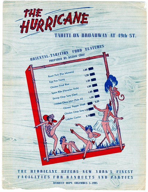 Hurrican menu back New York NY