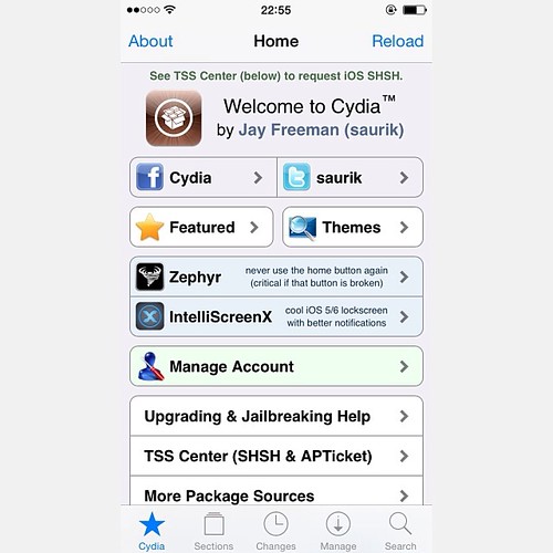 Oh #Cydia, I have missed you lol. #jailbroken #iPhone #Apple #evasi0n7 #iOS7.1 #beta #saurik #geek #jailbreak #evad3rs #technology | by ro.follante
