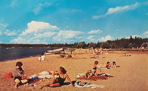 postcard 1950s beachpostcard
