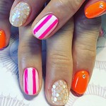 ネオンピンク&オレンジ  #nail #nails #ジェルネイル #ネイル #nailart #名古屋 #ネイルサロン #gelnail #amaranth #錦