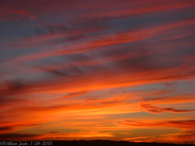 A Stunning Fiery Sunset Sky To End Another Long Day In The City (1-28-15) Photo #5