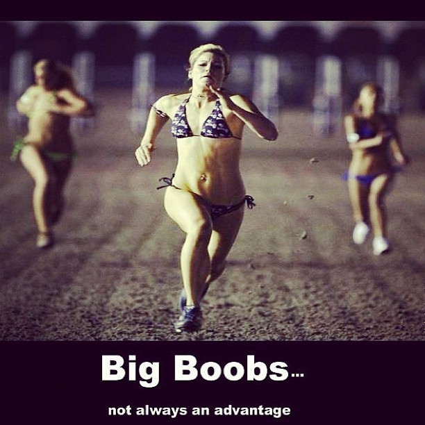 Bahahaha! That's right my big boob friends;) #run #funny #…