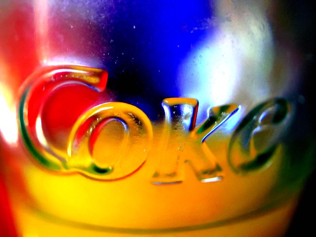 Orange Juice in a Coke Glass