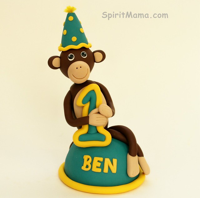 Mod Monkey Birthday Cake Topper