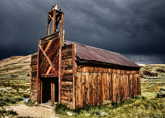 Storm over the Bodie Firehouse