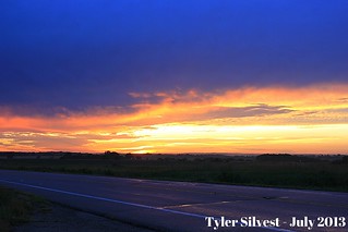 Rainy Summer Sunset over Western Johnson County, KS 7-20-13