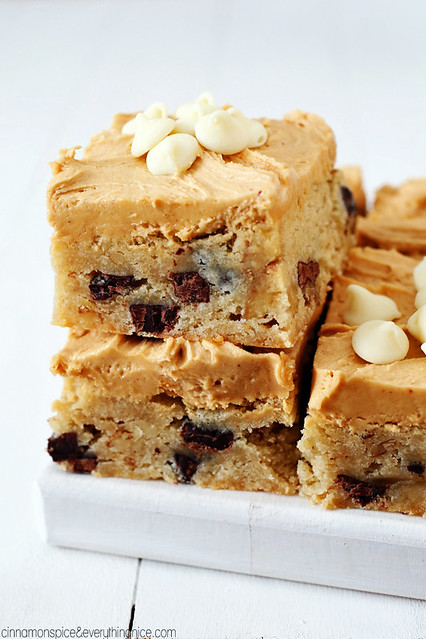 White Chocolate Brownies w/ Peanut Butter Frosting