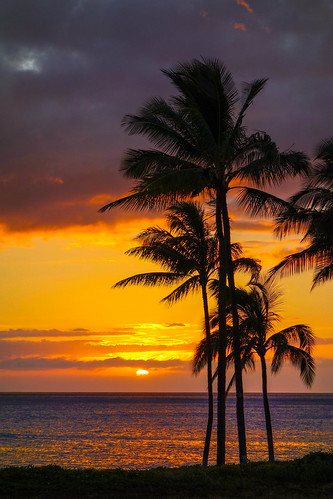 ocean sunset clouds sunrise landscape hawaii oahu scenic honolulu koolina kapolei