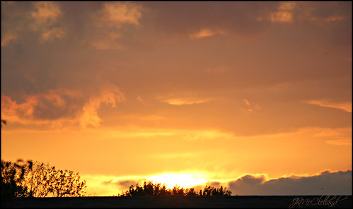 sunset sky orange yellow clouds evening indiana merrillvillein northwestindiana