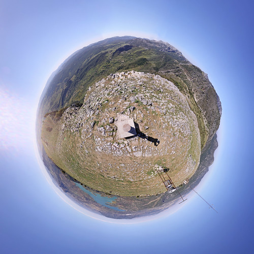 panorama lake mountains green spain view top 360 andalucia ronda planet summit circular stereographic