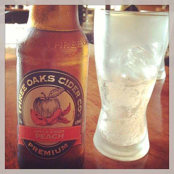 Three Oaks Peach Cider at C.C. Cafe in #clevelandqld