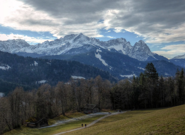 Hochblassen, Alpspitze, Zugspitze und Waxenstein