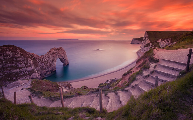 Durdle Door at Sunset