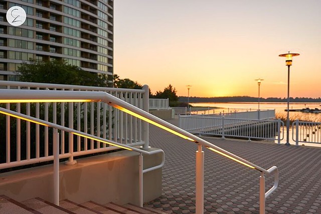Welcoming Morning!  Took this shot near the marina at Disney's Contemporary Resort.  I love these handrails as they have been around for a while and still fit in with resort perfectly!  Who's stayed at Disney's Contemporary Resort?  #disneyigers #disney #
