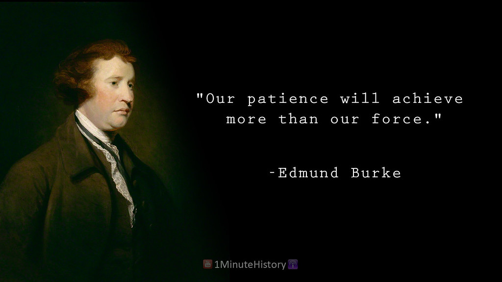 Edmund Burke Quote our patience will achieve more than our force
