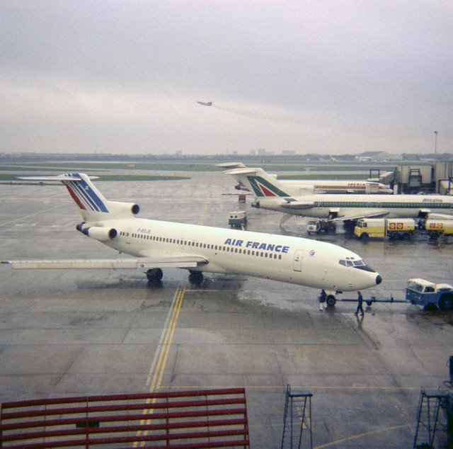 F-BOJE Air France Boeing 727-228 in the striking new livery that appeared around 1976