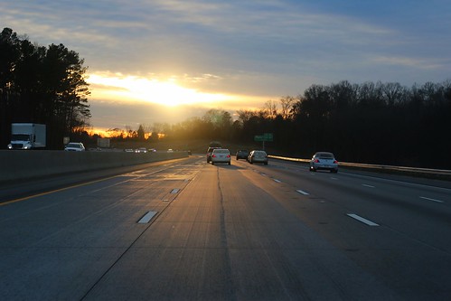 sunset clouds dusk north carolina interstate concord 85