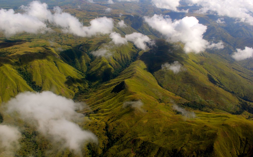 Vue de montagnes dans la région de l’Ituri, dans la  Province Orientale, en RD Congo