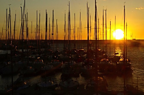 olympuse510 sunset boats outdoor skyline