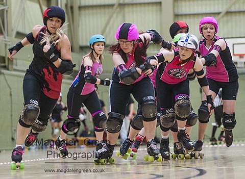 Dundee Roller Girls versus Swansea City Slayers - Bout Day - DISC Dundee Scotland